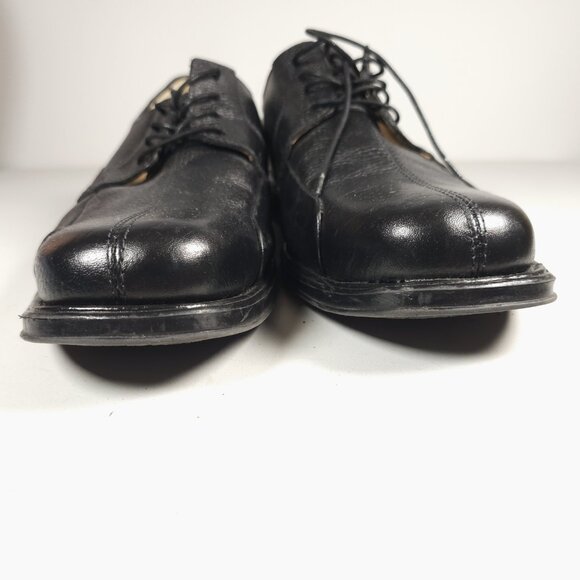 STUDIO BELVEDERE Black Bay Bridge Lace Up Pebbled Leather Shoes Brazil 10 EEE